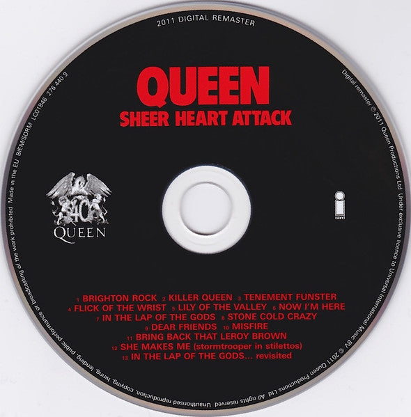 Queen - Sheer Heart Attack (2011 Remaster Super Jewel CD) Mint