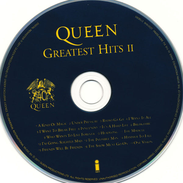 Queen - Greatest Hits II (Super Jewel 2011 CD) NM