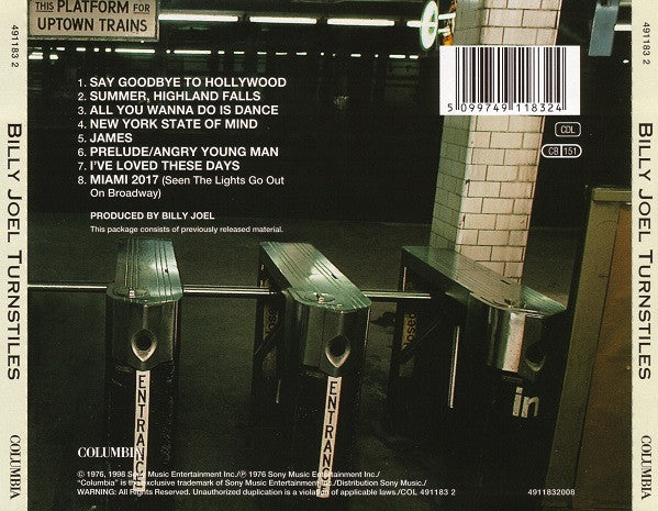 Billy Joel - Turnstiles (1998 Enhanced CD) NM
