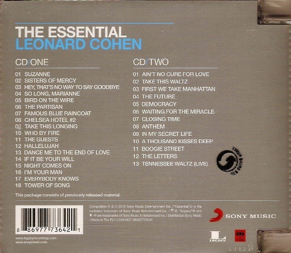 Leonard Cohen - The Essential Leonard Cohen (2010 DCD) NM