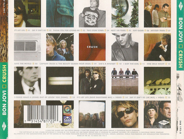 Bon Jovi - Crush (2000 UK Special Edition CD) NM