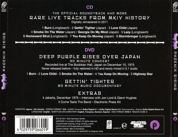 Deep Purple - Phoenix Rising (2011 CD + DVD) VG+