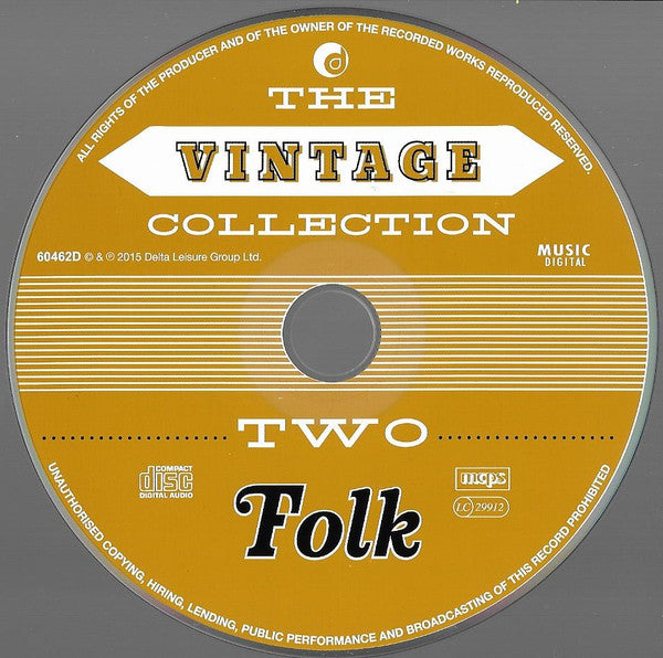 Various - The Vintage Folk Collection Folk (2015 TCD) Mint