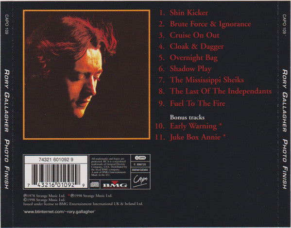 Rory Gallagher - Photo-Finish (1998 Remaster + Bonus Tracks CD) NM