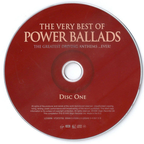Various - The Very Best of Power Ballads (2005 Triple CD Set) VG+