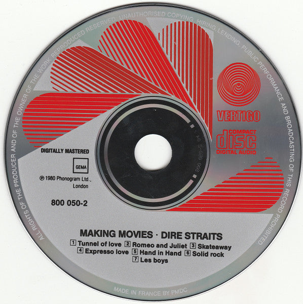 Dire Straits - Making Movies (1996 Swirl CD France PMDC) NM