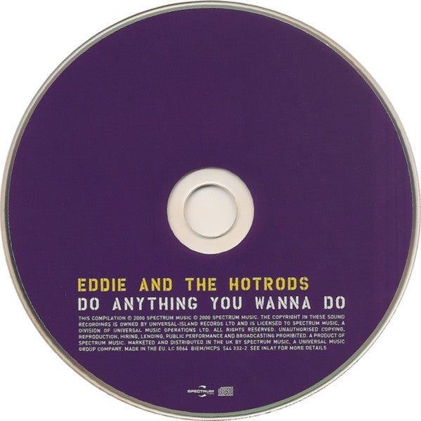 Eddie and the Hotrods - Do Anything You Wanna Do (2000 CD) NM