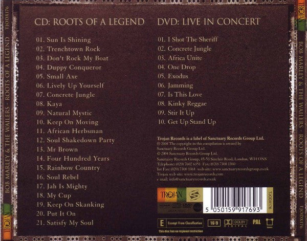 Bob Marley & the Wailers - Roots of a Legend (2004 CD + DVD) Mint