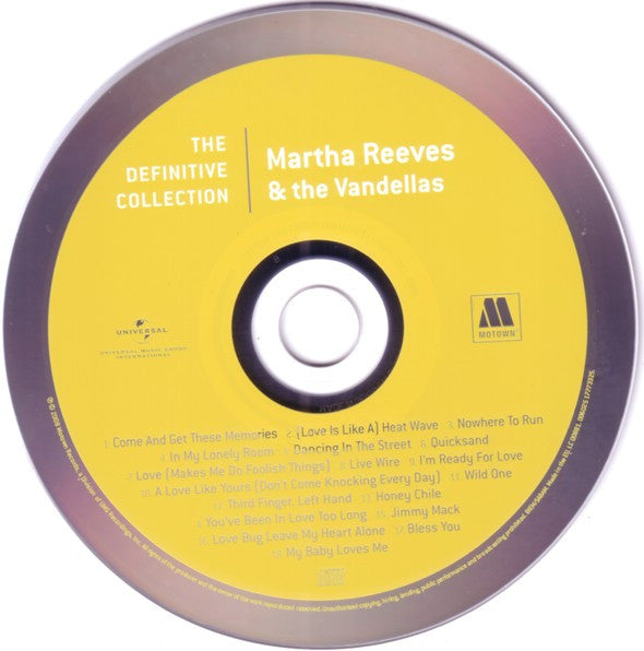 Martha Reeves & the Vandellas - Definitive Collection (2014 CD) NM