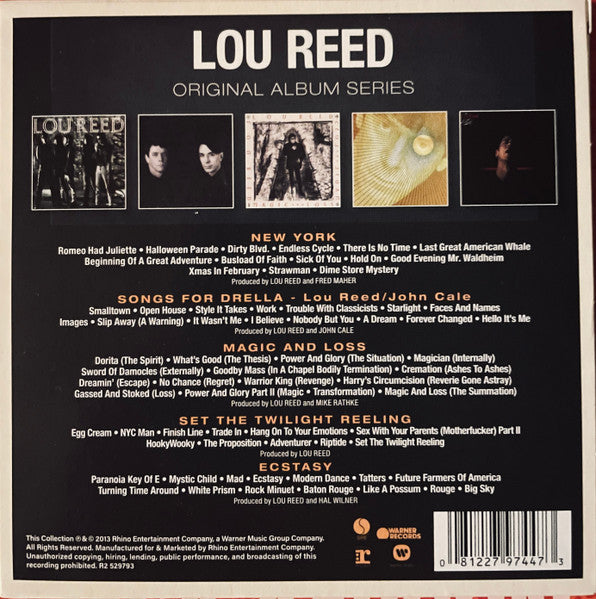 Lou Reed - Original Album Series (5 CD Boxed Set) Sealed