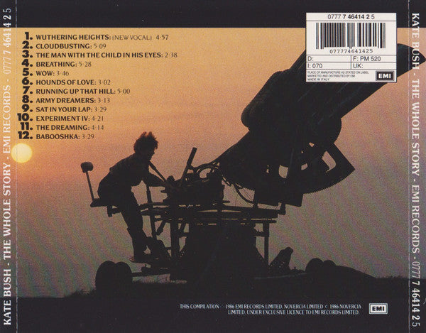 Kate Bush - The Whole Story (1986 Italy CD) NM