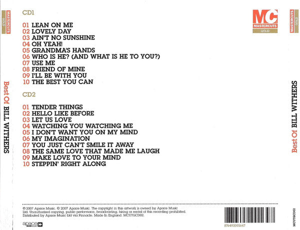 Bill Withers - Best of (2007 Mastercuts DCD) VG