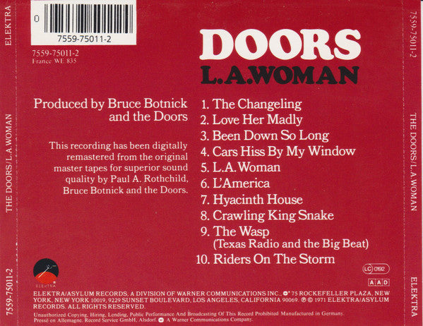 Doors - L.A Woman (1991 CD) NM