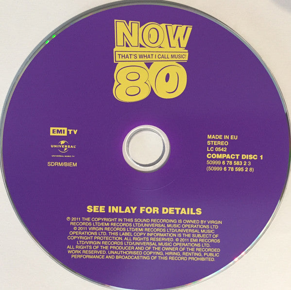 Various - Now Thats What I Call Music 80  (2011 DCD) VG+