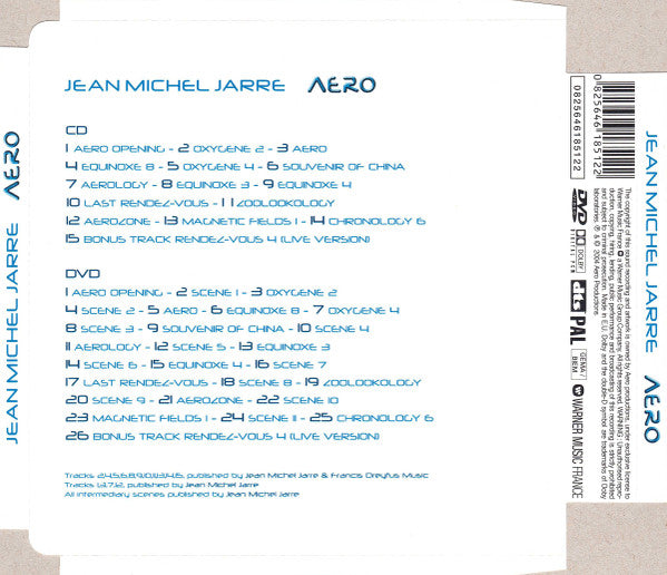 Jean Michel Jarre - Aero (2004 CD + 5.1 DVD) VG+