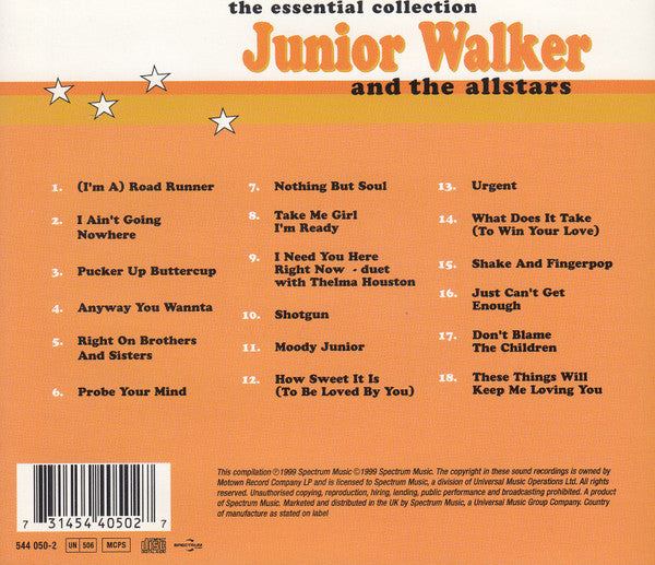 Junior Walker & the Allstars - The Essential Collection (1999 CD) NM