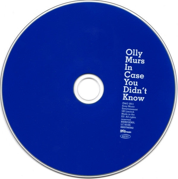 Olly Murs - In Case You Didn't Know (2012 CD) NM