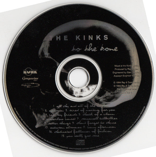 Kinks - To The Bone (1994 Konk CD) VG+