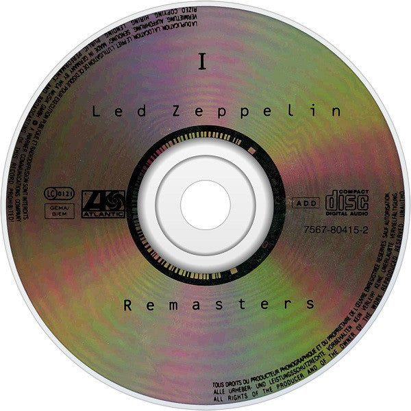 Led Zeppelin - Remasters (1999 DCD) Mint