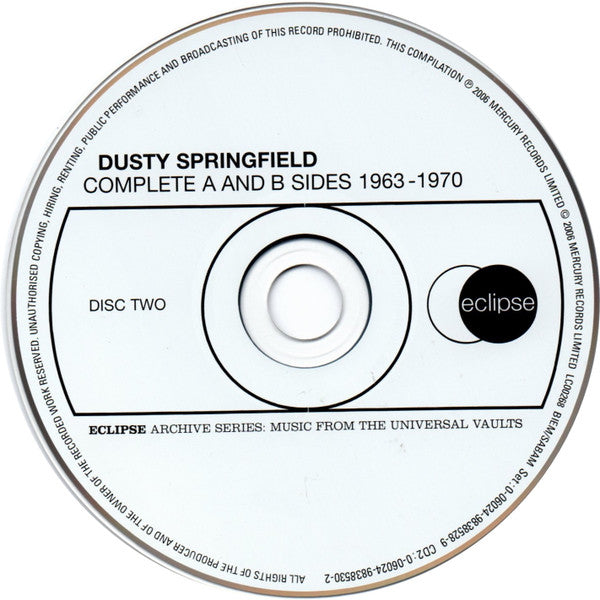 Dusty Springfield Complete A and B Sides 63 70 2006 DCD VG