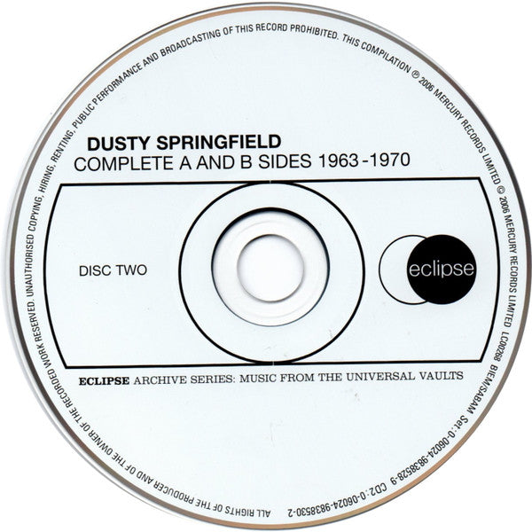 Dusty Springfield - Complete A and B Sides '63-'70 (2006 DCD) VG+