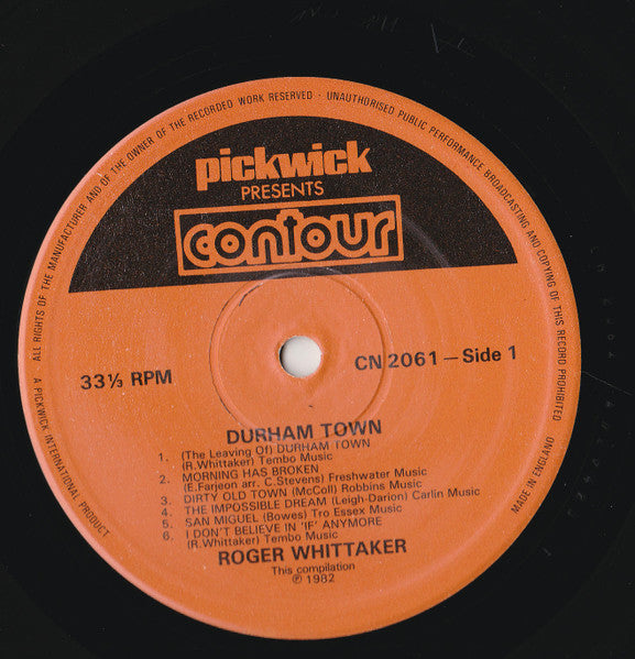 Roger Whittaker - Durham Town (Cheap Vinyl LP) Sealed