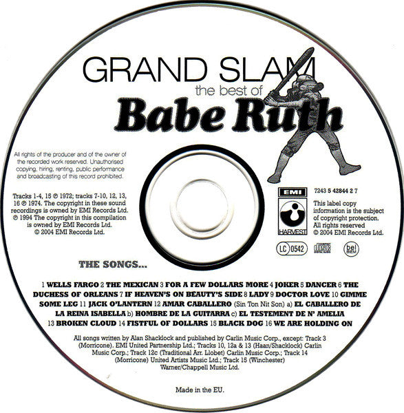 Babe Ruth - Grand Slam ~ Best of (2004 Harvest CD) VG+