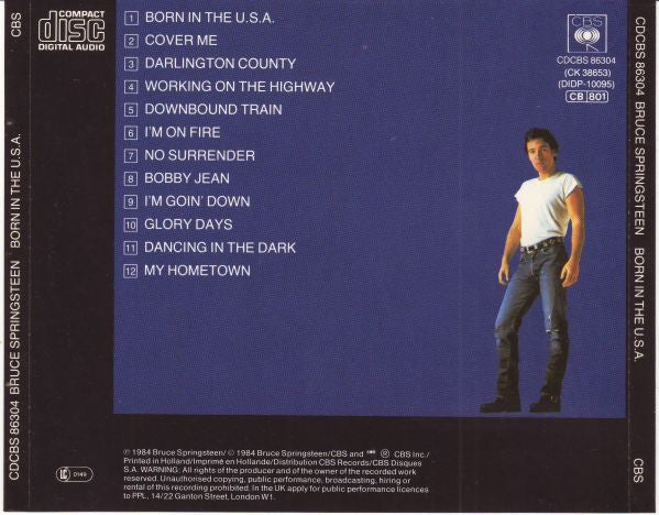 Bruce Springsteen - Born in the USA (Non Barcoded 1987 CD) VG+