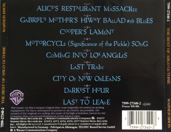 Arlo Guthrie - The Best of (2002 CD) NM