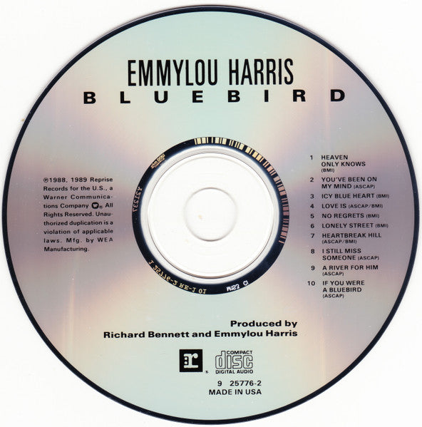 Emmylou Harris - Bluebird (1989 US CD) Mint