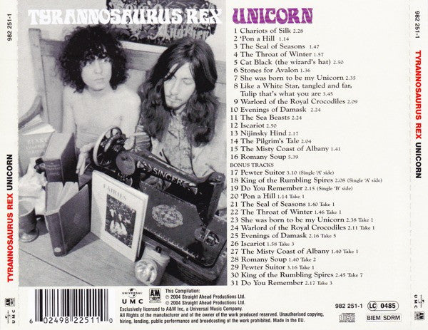 Tyrannosaurus Rex (T.Rex) - Unicorn (2004 Expanded CD) NM