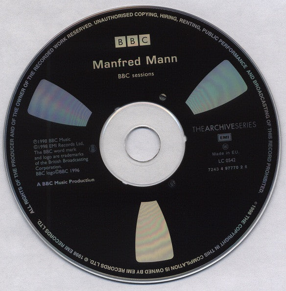 Manfred Mann - BBC Sessions (1998 BBC Archives CD) NM