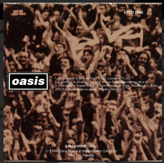 Oasis - ...There and Then (2014 Promo CD) NM