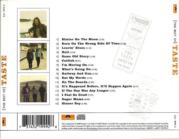Taste - The Best of (2000 CD) Mint