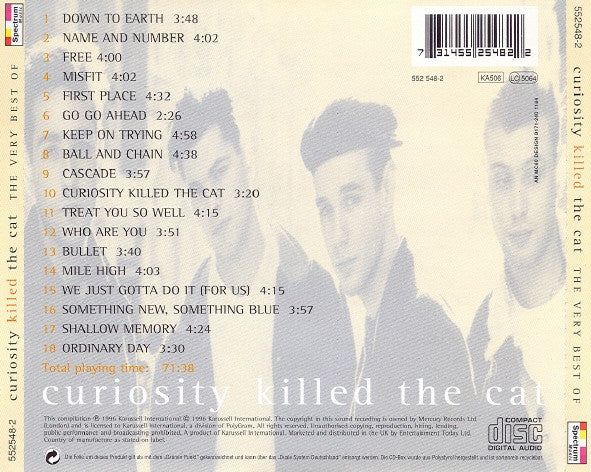 Curiosity Killed the Cat - The Very Best of (1996 CD) VG+
