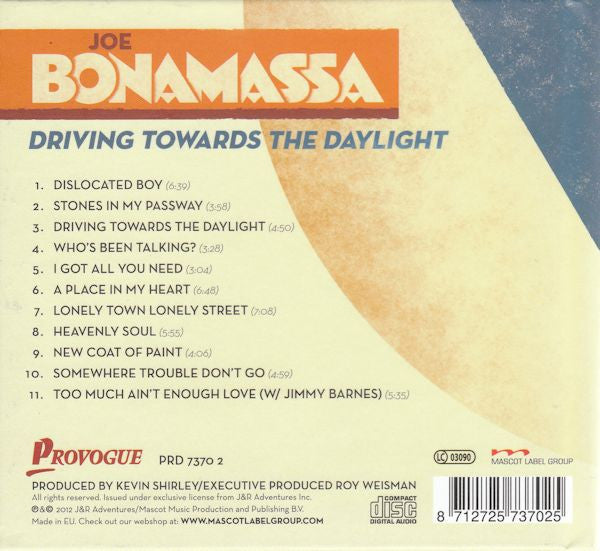 Joe Bonamassa - Driving Towards the Daylight (2012 Digibook CD) VG+