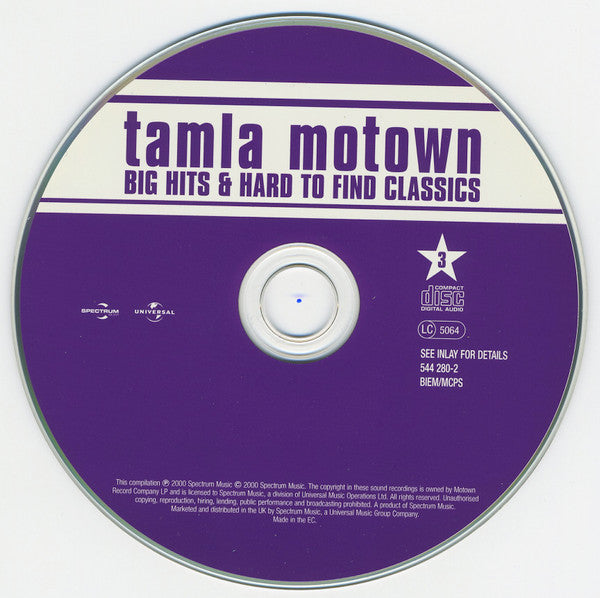 Various - Tamla Motown Big Hits & Hard to Find Classics Vol.3 (2000 CD) NM