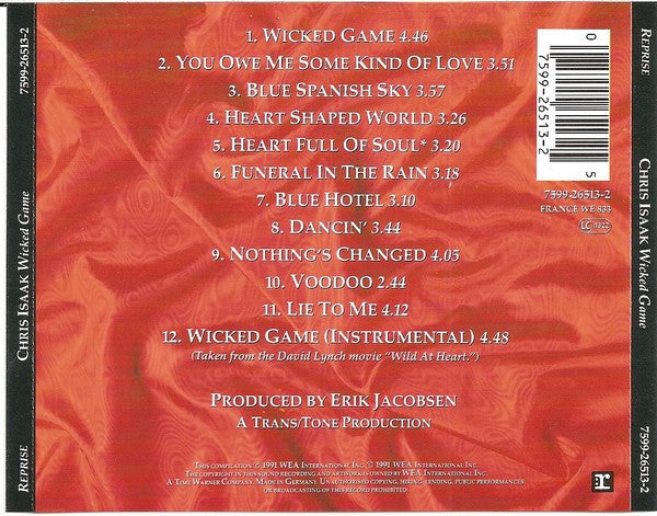 Chris Isaak - Wicked Game (1994 CD) NM
