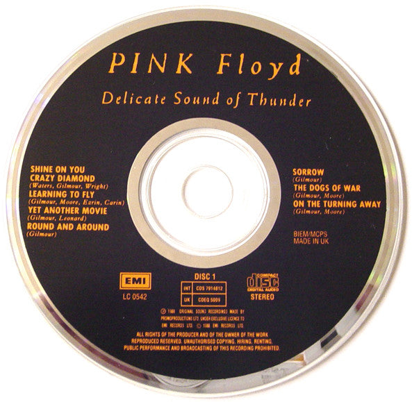 Pink Floyd - Delicate Sound of Thunder (1988 Double CD) VG+
