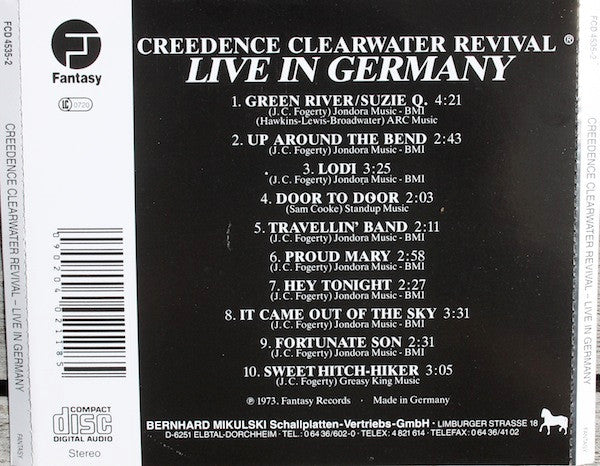 Creedence Clearwater Revival - Live in Germany (1988 Germany CD) NM