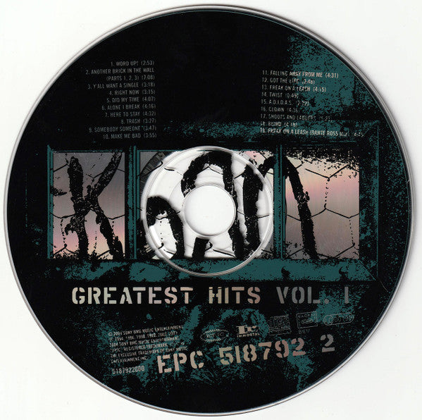 Korn - Greatest Hits Vol.1 (2004 CD) NM