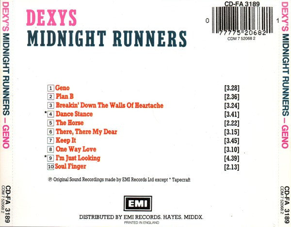 Dexy's Midnight Runners - Geno (1987 CD) VG+