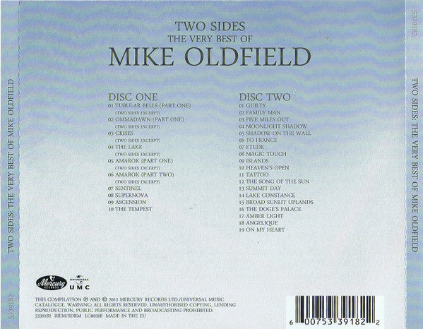 Mike Oldfield - Two Sides ~ The Very Best of (2012 DCD) VG+