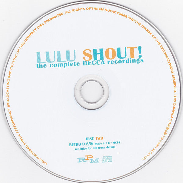 Lulu - Shout~The Complete Decca Recordings (2009 DCD) VG+