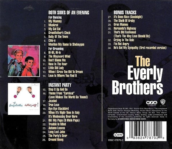 Everly Brothers - Both Sides / Instant Party (2001 CD) VG+