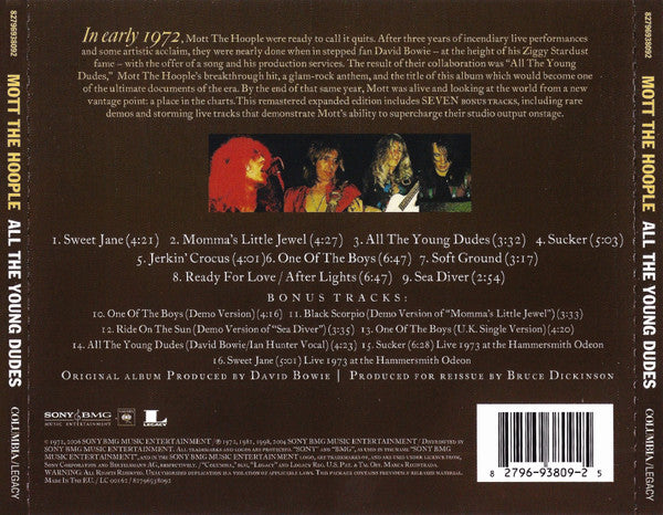 Mott the Hoople - All the Young Dudes (2006 Expanded Edition CD) NM