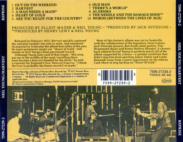 Neil Young - Harvest (1990 CD) NM