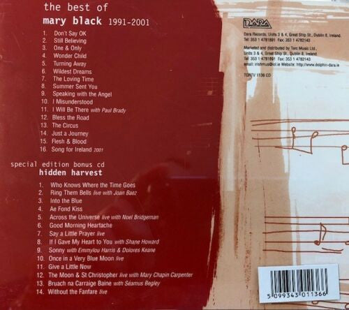 Mary Black - The Best of 1991-2001 (2001 Special Edition DCD) NM