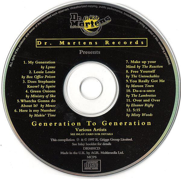 Various - Generation to Generation (Dr.Martens 1997 CD) NM