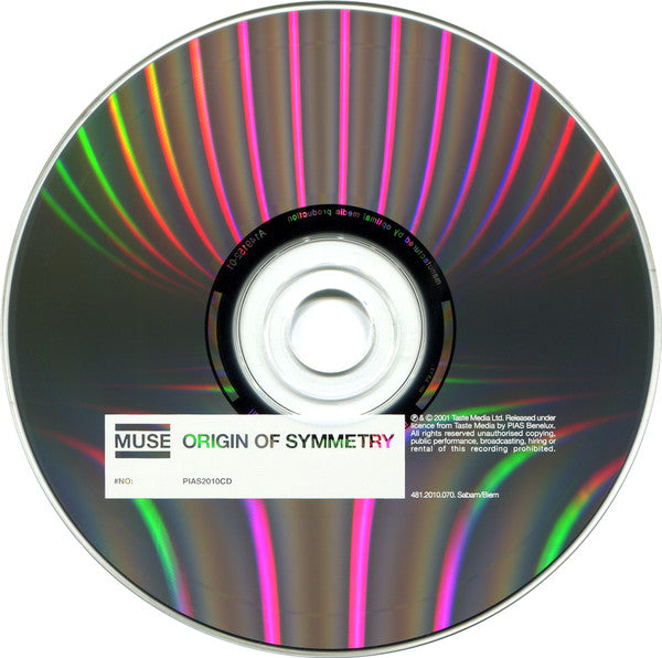 Muse - Origins of Symmetry (2001 Benelux CD) NM